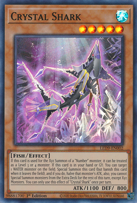 Crystal Shark [LED9-EN002] Super Rare | Jomio and Rueliete's Cards and Comics