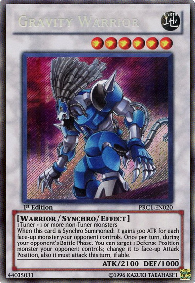 Gravity Warrior [PRC1-EN020] Secret Rare | Jomio and Rueliete's Cards and Comics