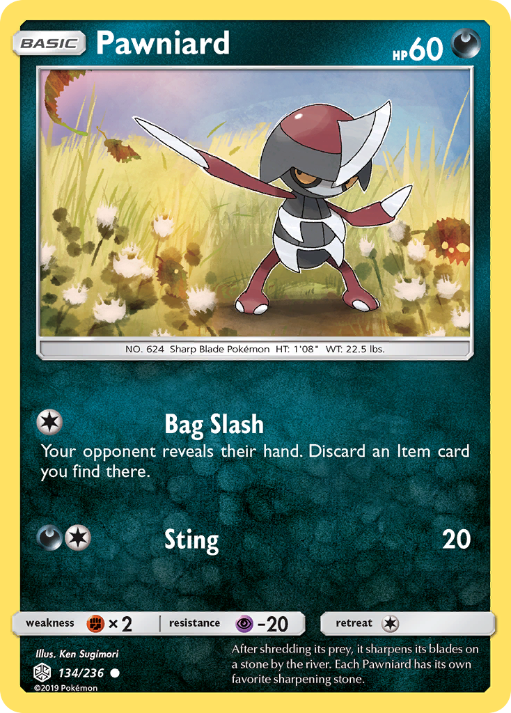 Pawniard (134/236) [Sun & Moon: Cosmic Eclipse] | Jomio and Rueliete's Cards and Comics