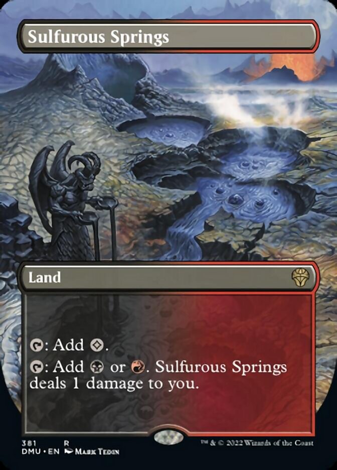 Sulfurous Springs (Borderless Alternate Art) [Dominaria United] | Jomio and Rueliete's Cards and Comics