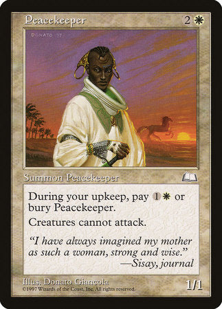 Peacekeeper [Weatherlight] | Jomio and Rueliete's Cards and Comics