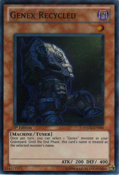 Genex Recycled [HA02-EN044] Super Rare | Jomio and Rueliete's Cards and Comics