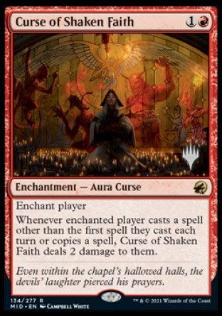 Curse of Shaken Faith (Promo Pack) [Innistrad: Midnight Hunt Promos] | Jomio and Rueliete's Cards and Comics