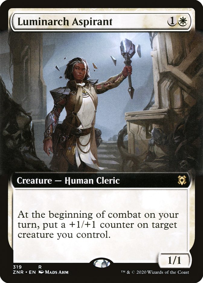 Luminarch Aspirant (Extended Art) [Zendikar Rising] | Jomio and Rueliete's Cards and Comics