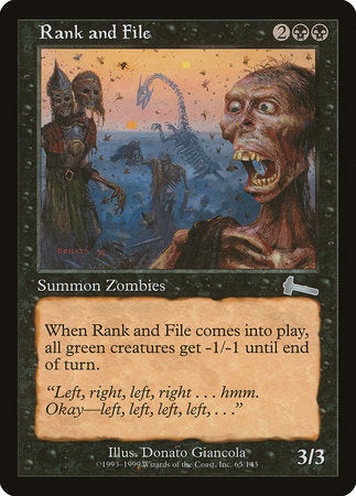 Rank and File [Urza's Legacy] | Jomio and Rueliete's Cards and Comics
