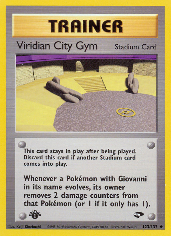Viridian City Gym (123/132) [Gym Challenge 1st Edition] | Jomio and Rueliete's Cards and Comics