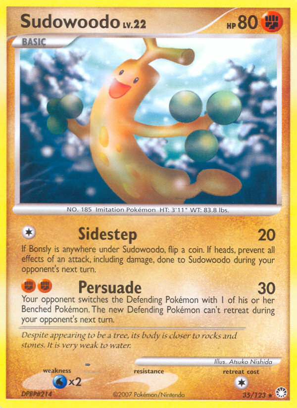 Sudowoodo (35/123) [Diamond & Pearl: Mysterious Treasures] | Jomio and Rueliete's Cards and Comics