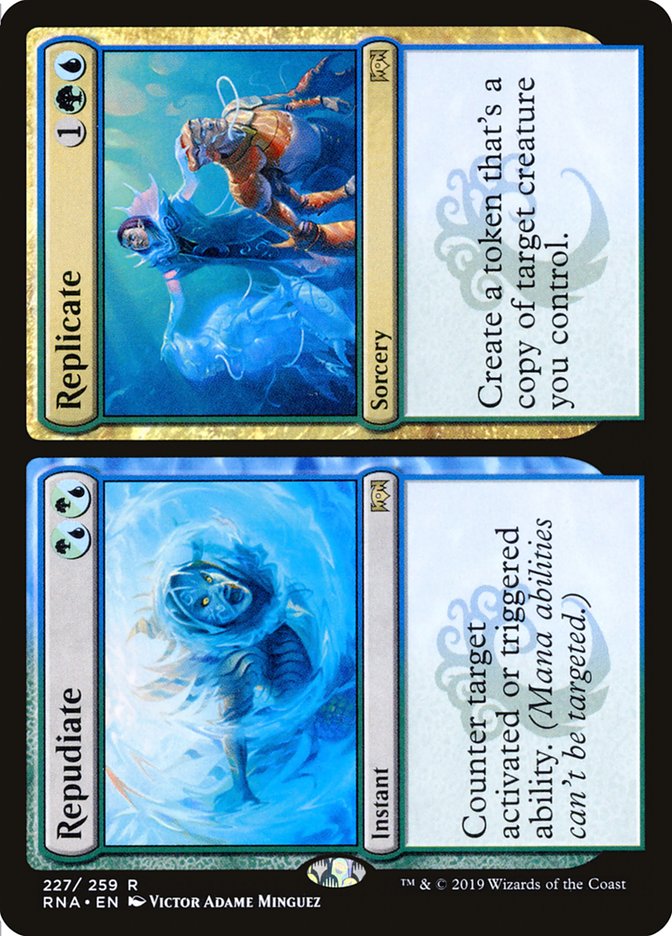 Repudiate // Replicate [Ravnica Allegiance] | Jomio and Rueliete's Cards and Comics