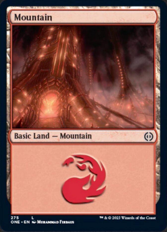 Mountain (275) [Phyrexia: All Will Be One] | Jomio and Rueliete's Cards and Comics