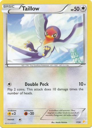 Taillow (7/30) [XY: Trainer Kit 3 - Pikachu Libre] | Jomio and Rueliete's Cards and Comics