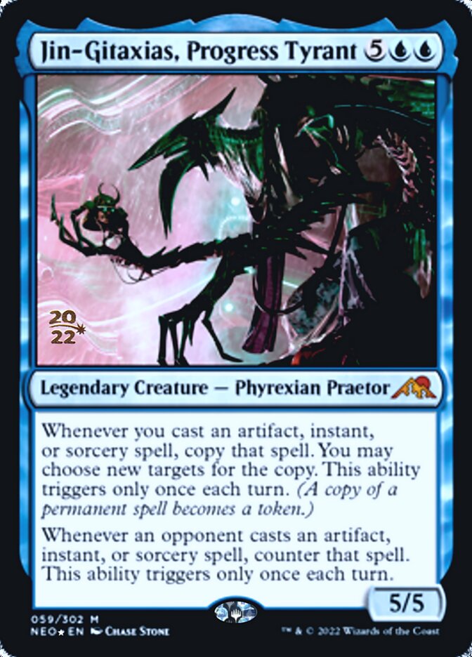 Jin-Gitaxias, Progress Tyrant [Kamigawa: Neon Dynasty Prerelease Promos] | Jomio and Rueliete's Cards and Comics