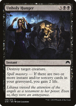 Unholy Hunger [Magic Origins] | Jomio and Rueliete's Cards and Comics