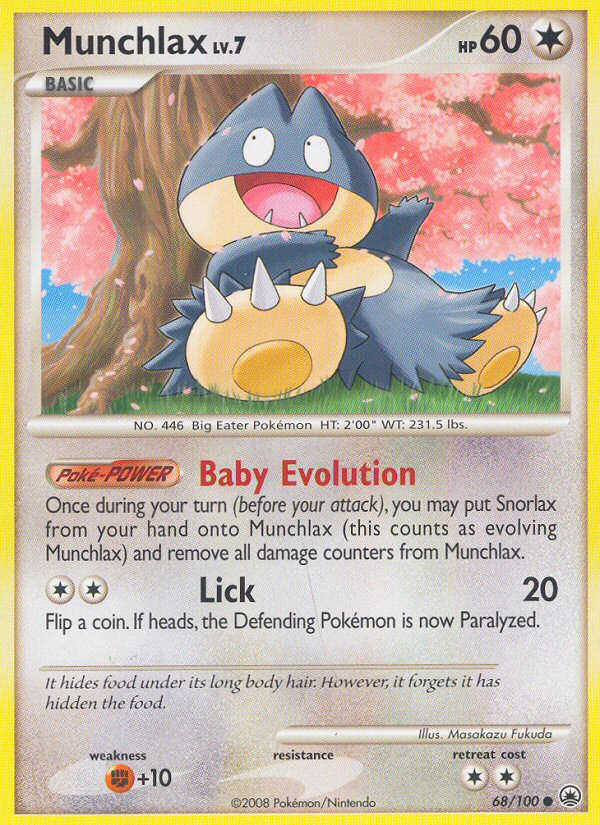 Munchlax (68/100) [Diamond & Pearl: Majestic Dawn] | Jomio and Rueliete's Cards and Comics
