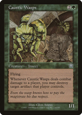 Caustic Wasps [Mercadian Masques] | Jomio and Rueliete's Cards and Comics