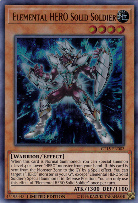Elemental HERO Solid Soldier [CT15-EN003] Ultra Rare | Jomio and Rueliete's Cards and Comics