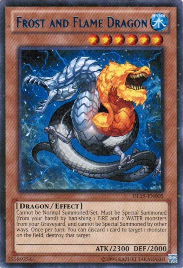 Frost and Flame Dragon (Blue) [DL15-EN005] Rare | Jomio and Rueliete's Cards and Comics