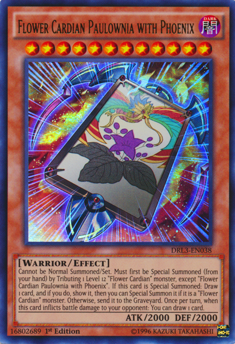 Flower Cardian Paulownia with Phoenix [DRL3-EN038] Ultra Rare | Jomio and Rueliete's Cards and Comics