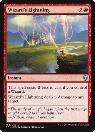 Wizard's Lightning [Dominaria] | Jomio and Rueliete's Cards and Comics