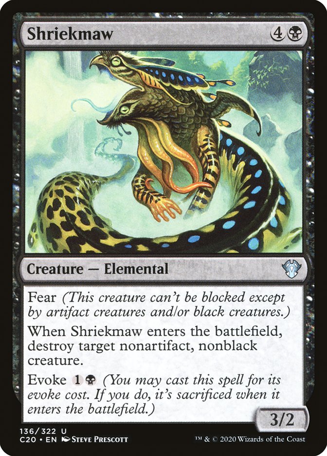 Shriekmaw [Commander 2020] | Jomio and Rueliete's Cards and Comics