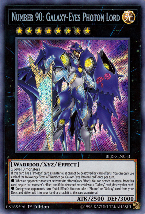 Number 90: Galaxy-Eyes Photon Lord [BLRR-EN033] Secret Rare | Jomio and Rueliete's Cards and Comics
