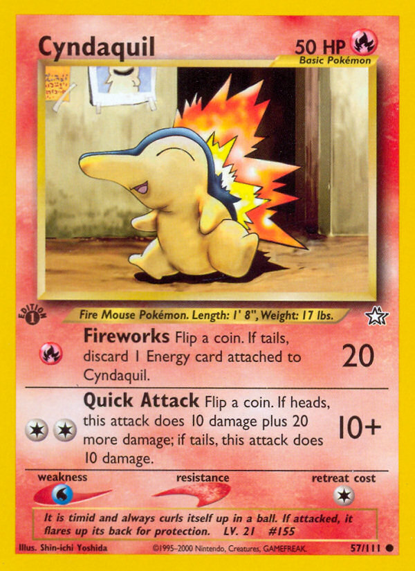 Cyndaquil (57/111) [Neo Genesis 1st Edition] | Jomio and Rueliete's Cards and Comics