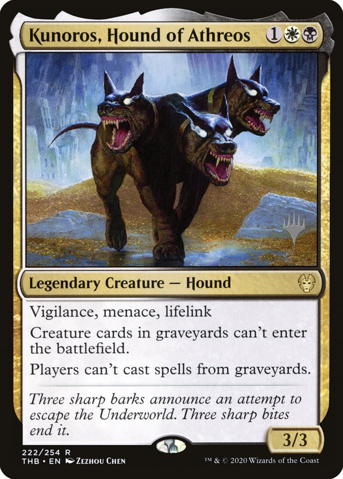 Kunoros, Hound of Athreos (Promo Pack) [Theros Beyond Death Promos] | Jomio and Rueliete's Cards and Comics