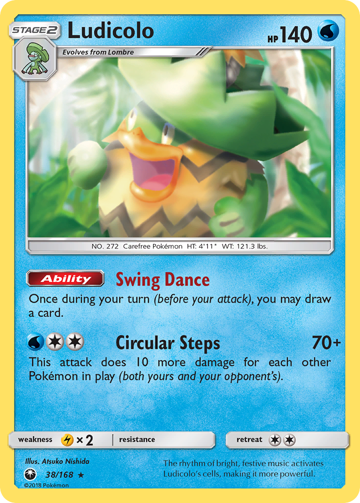 Ludicolo (38/168) [Sun & Moon: Celestial Storm] | Jomio and Rueliete's Cards and Comics
