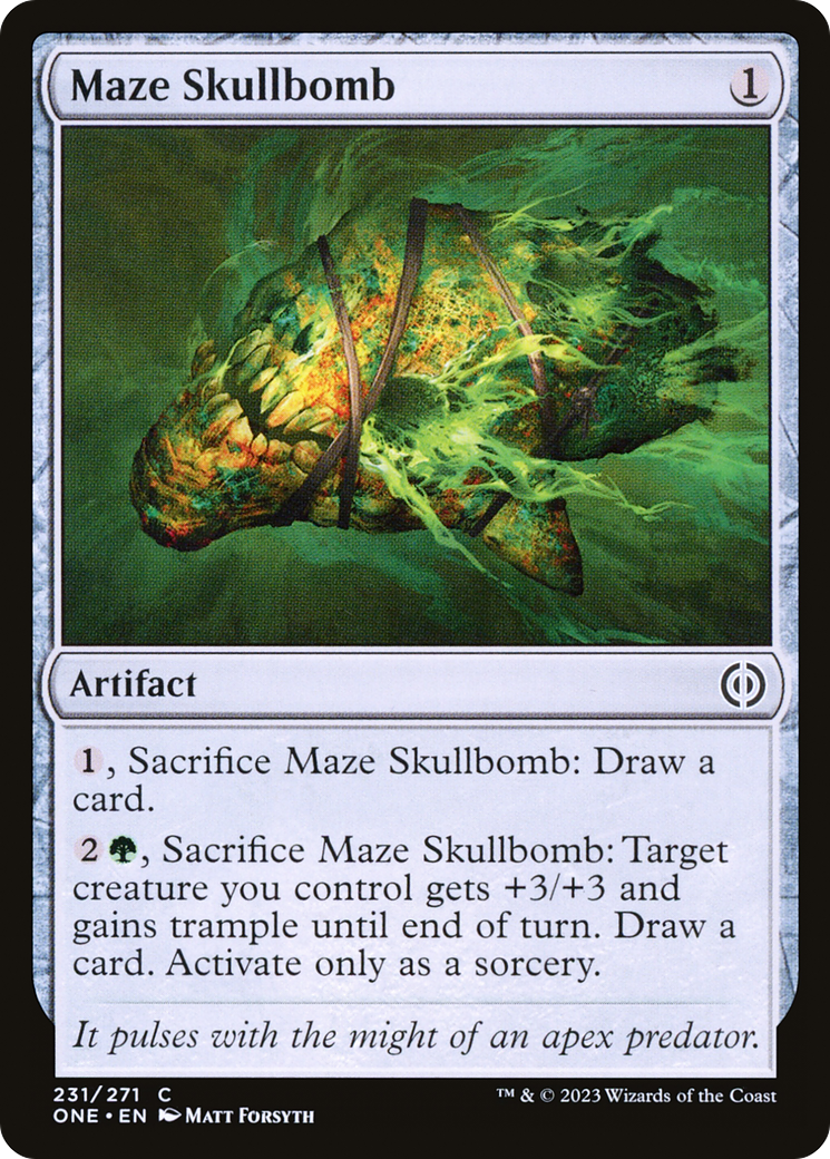 Maze Skullbomb [Phyrexia: All Will Be One] | Jomio and Rueliete's Cards and Comics