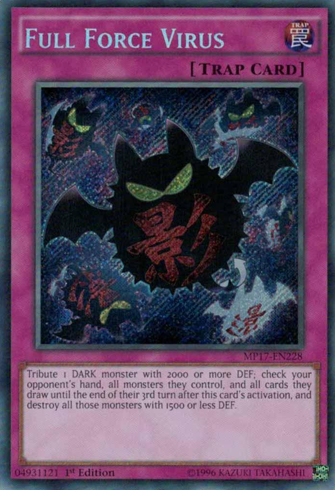 Full Force Virus [MP17-EN228] Secret Rare | Jomio and Rueliete's Cards and Comics