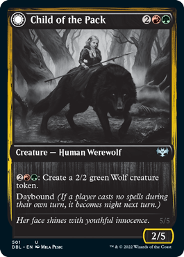 Child of the Pack // Savage Packmate [Innistrad: Double Feature] | Jomio and Rueliete's Cards and Comics