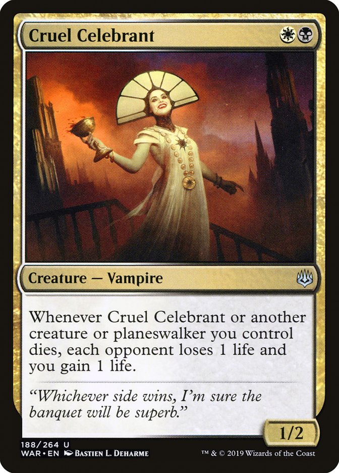 Cruel Celebrant [War of the Spark] | Jomio and Rueliete's Cards and Comics