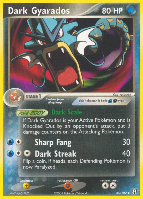 Dark Gyarados (36/109) [EX: Team Rocket Returns] | Jomio and Rueliete's Cards and Comics