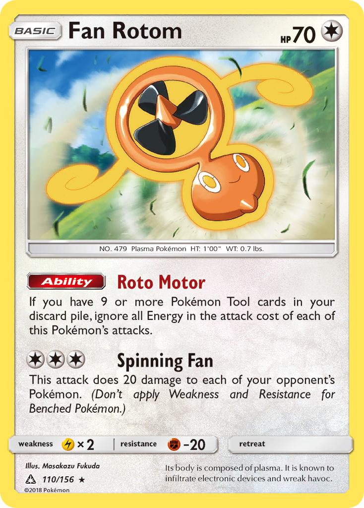 Fan Rotom (110/156) [Sun & Moon: Ultra Prism] | Jomio and Rueliete's Cards and Comics