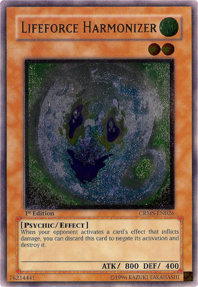 Lifeforce Harmonizer (UTR) [CRMS-EN026] Ultimate Rare | Jomio and Rueliete's Cards and Comics