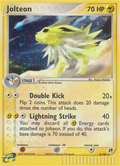 Jolteon (6/100) [EX: Sandstorm] | Jomio and Rueliete's Cards and Comics