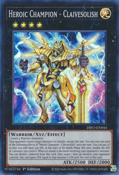 Heroic Champion - Claivesolish [DIFO-EN044] Super Rare | Jomio and Rueliete's Cards and Comics