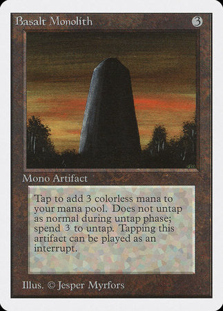 Basalt Monolith [Unlimited Edition] | Jomio and Rueliete's Cards and Comics
