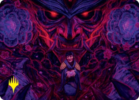 Reckoner Shakedown Art Card (Gold-Stamped Signature) [Kamigawa: Neon Dynasty Art Series] | Jomio and Rueliete's Cards and Comics