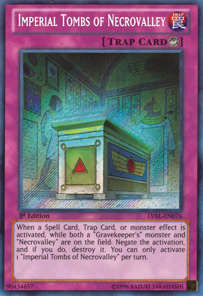 Imperial Tombs of Necrovalley [LVAL-EN076] Secret Rare | Jomio and Rueliete's Cards and Comics