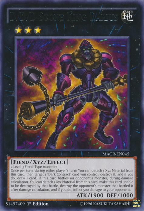 D/D/D Stone King Darius [MACR-EN045] Rare | Jomio and Rueliete's Cards and Comics