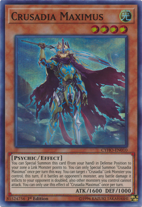 Crusadia Maximus [CYHO-EN010] Super Rare | Jomio and Rueliete's Cards and Comics