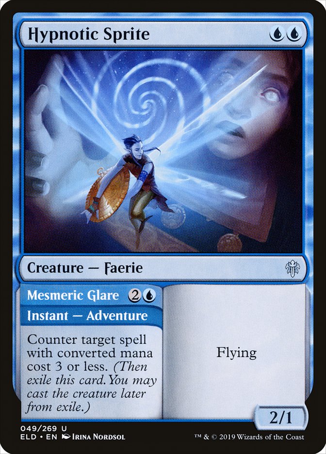 Hypnotic Sprite // Mesmeric Glare [Throne of Eldraine] | Jomio and Rueliete's Cards and Comics