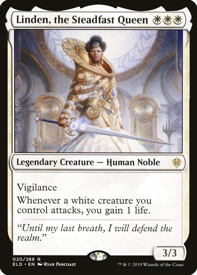 Linden, the Steadfast Queen (Promo Pack) [Throne of Eldraine Promos] | Jomio and Rueliete's Cards and Comics