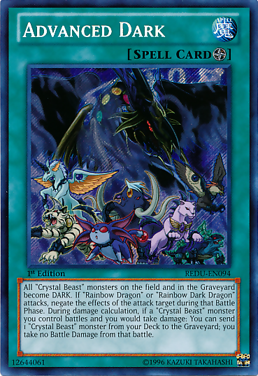 Advanced Dark [REDU-EN094] Secret Rare | Jomio and Rueliete's Cards and Comics