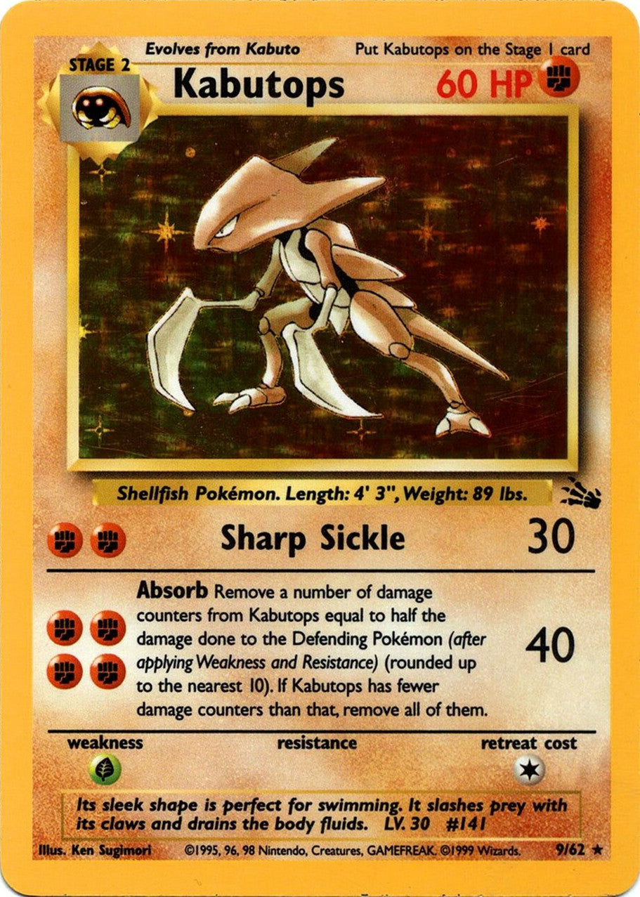 Kabutops (9/62) [Fossil Unlimited] | Jomio and Rueliete's Cards and Comics