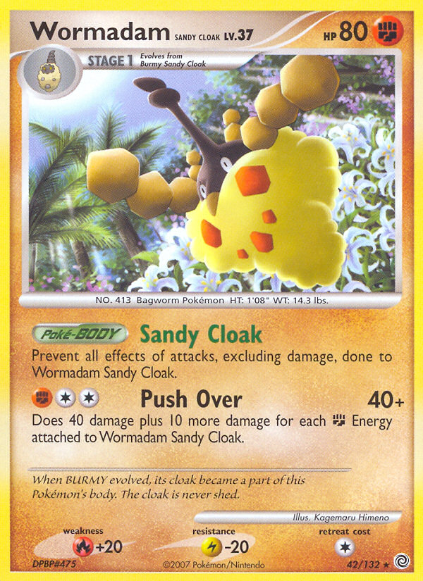 Wormadam Sandy Cloak (42/132) [Diamond & Pearl: Secret Wonders] | Jomio and Rueliete's Cards and Comics