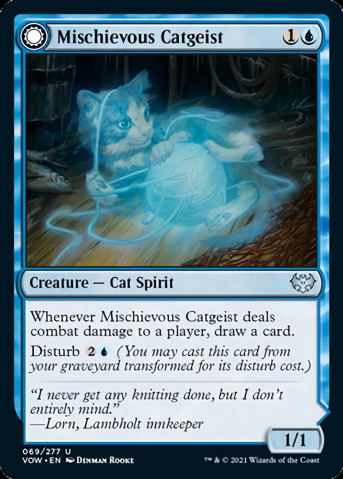 Mischievous Catgeist // Catlike Curiosity [Innistrad: Crimson Vow] | Jomio and Rueliete's Cards and Comics