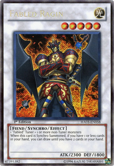 Fabled Ragin [HA03-EN058] Secret Rare | Jomio and Rueliete's Cards and Comics
