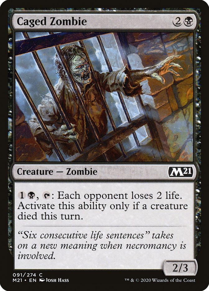 Caged Zombie [Core Set 2021] | Jomio and Rueliete's Cards and Comics