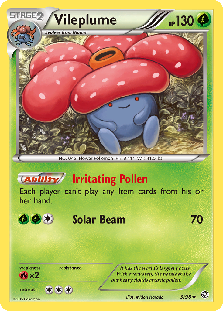 Vileplume (3/98) [XY: Ancient Origins] | Jomio and Rueliete's Cards and Comics